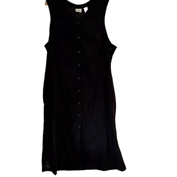 Classic Elements Dresses & Skirts - Classic Elements Womens 20/22 Maxi Dress Y2K Black Ultra Suede Jumper Sleeveless